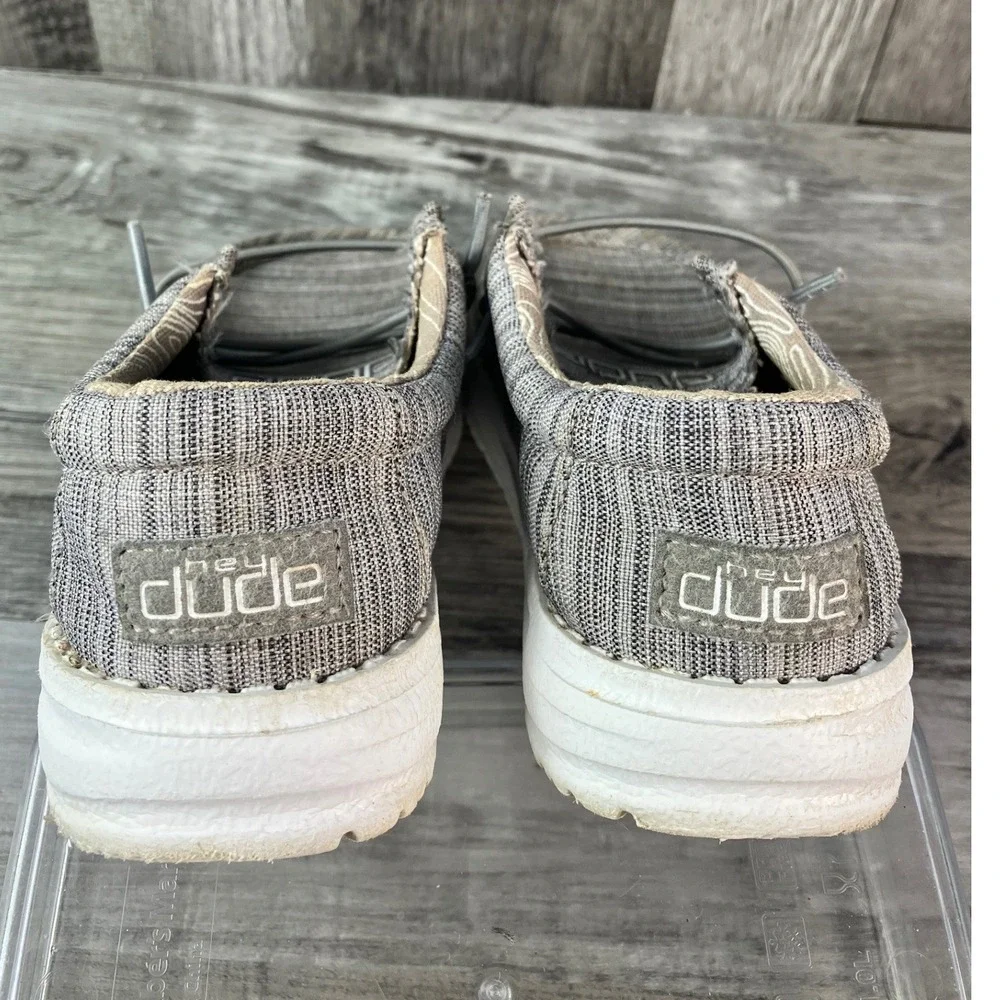 Hey Dude Wally Toddler Linen Stone Grey Loafers Slip On Shoes Size K9 160010704